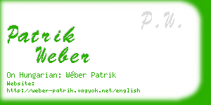 patrik weber business card
