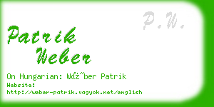 patrik weber business card